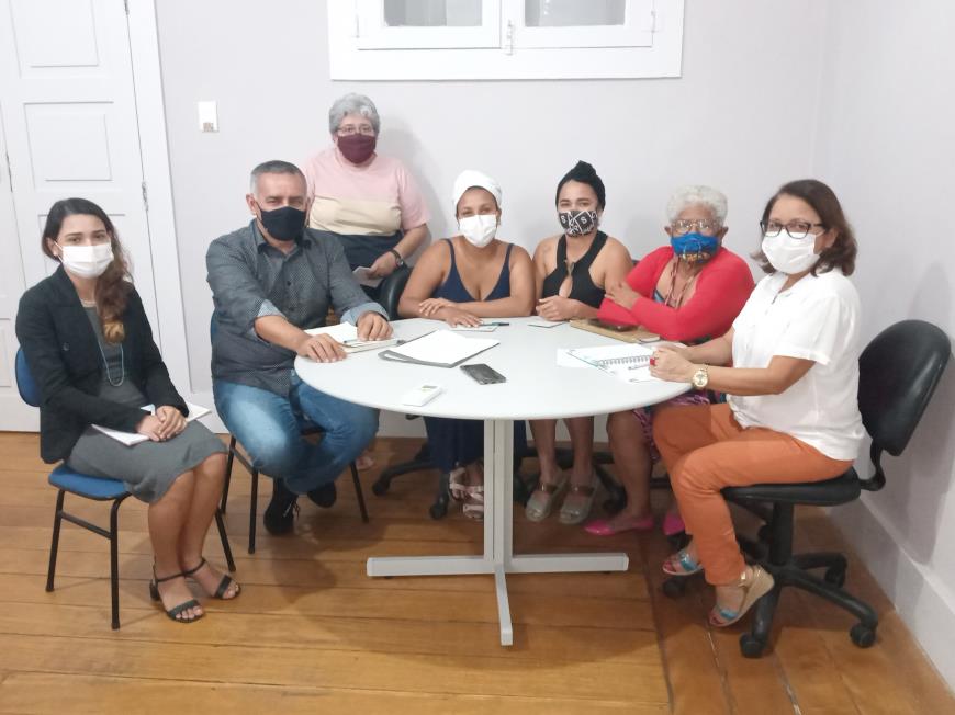 Equipe do Banco, sob a coordenação de Georgina Galvão, recebeu as representantes do coletivo.
